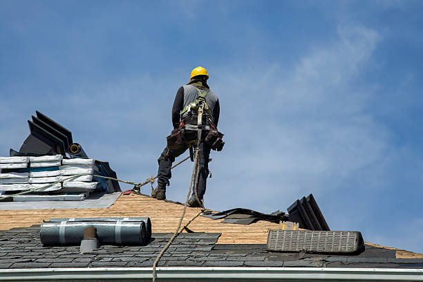 Professional Roof Replacement technician working in Little York, NJ